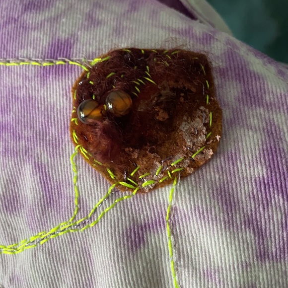 Hand embroidered + embellished jean style jacket - Picture 10 of 15